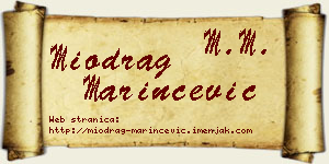 Miodrag Marinčević vizit kartica